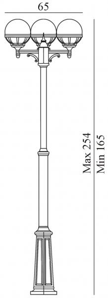 Vignette 3 produit Ref : 364VI         | bologna blanc 3x 42w halogene/e27 ip44